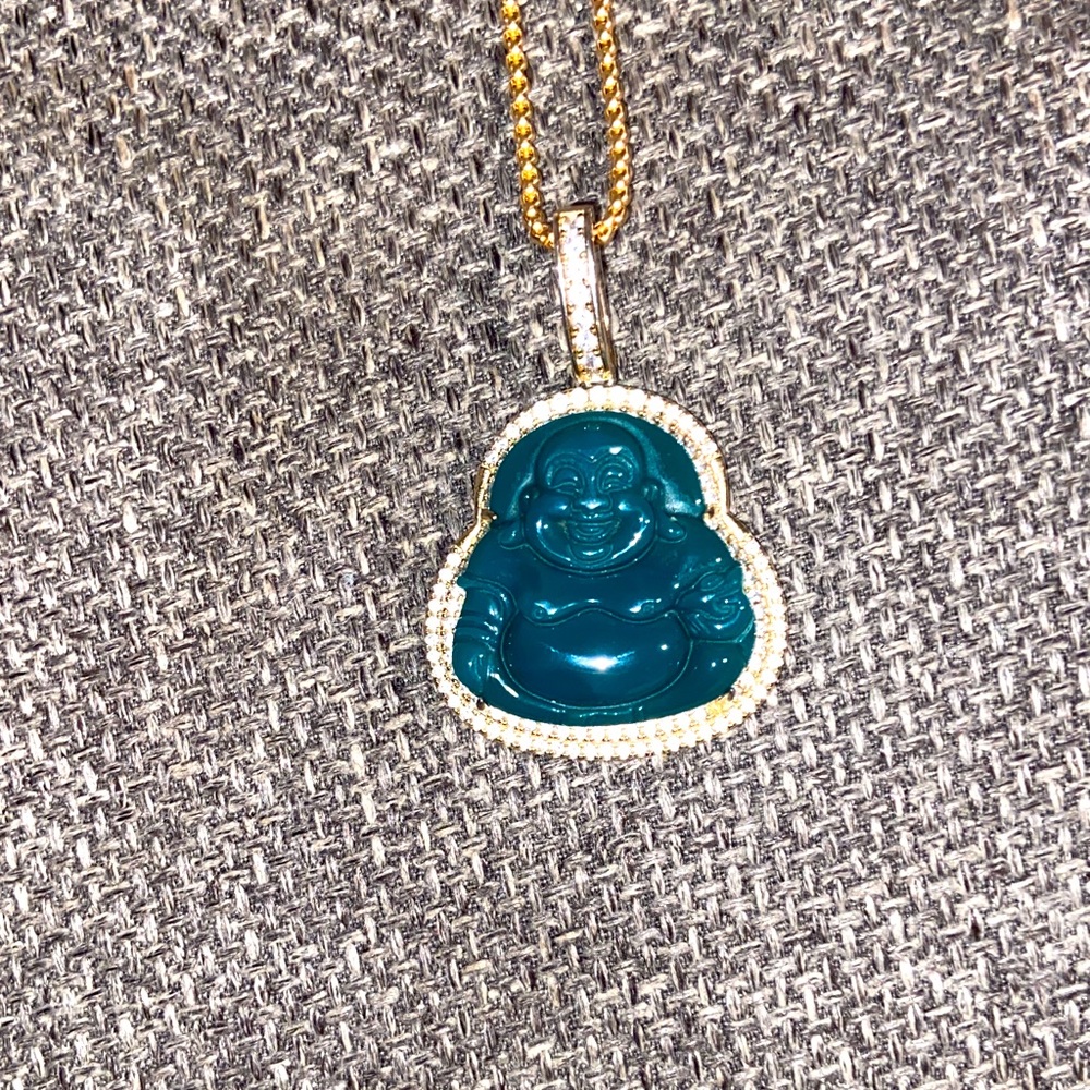 Elegant Jade Buddha Pendant Necklace
